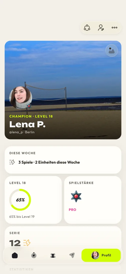 Match-Scoring und Fortschritt